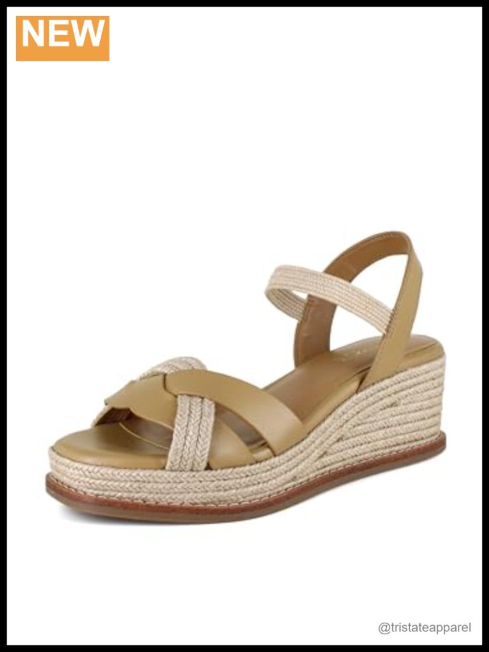 Faux Leather Wedge Sandal with Buckle Closure Slingback Square Toe Dressy